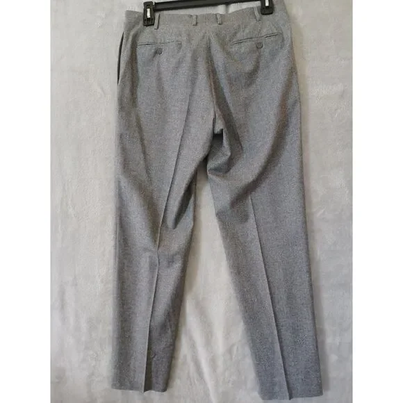 Canali Tessuto Stretch Pants Gray 34x31 Wool Silk Elastane Classic Preppy Italy - Picture 3 of 14